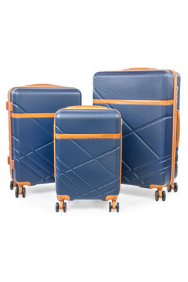 Elegant Eton Hard Matching Suitcases Luggage Set - Navy