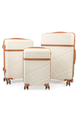 Elegant Eton Hard Matching Suitcases Luggage Set - Cream