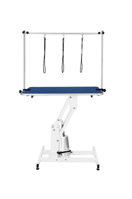 Hydraulic Grooming Table - Blue/ White