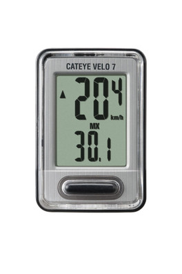 Velo 7 Wired Cycle Computer - Grey