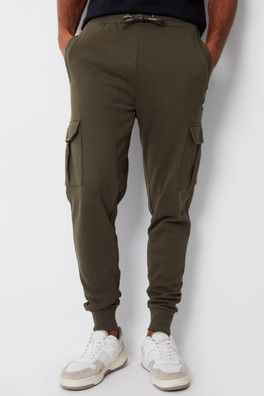 Cargo Style Mens Joggers - Khaki