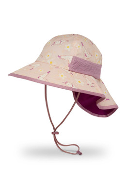 Kids UPF 50+ Play Hat with Neck Cape - Llama Flow