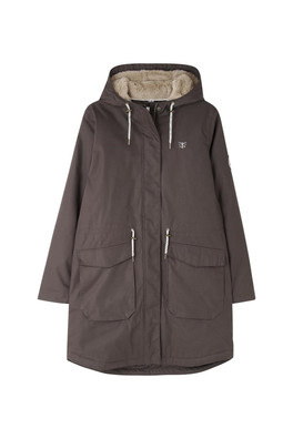 Isobel Womens Faux Fur Lined Coat - Cocoa