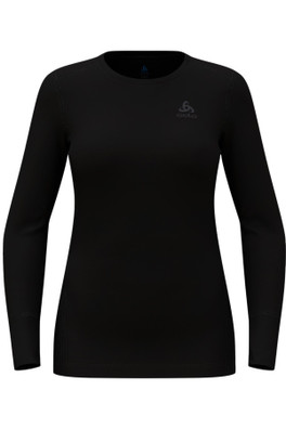 Merino Wool 260 Womens Long Sleeve Crew Base Layer - Black