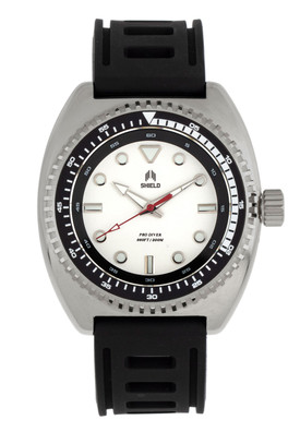 Dreyer Mens Diver Strap Watch - Silver