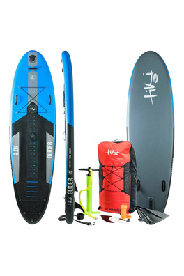 10'2 All Rounder SUP with Accessories and Paddle - Black/Blue