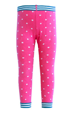 Little Dot Baby/Kids 90% Cotton Knit Leggings - Pink