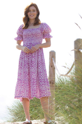 Hartgrove Womens 100% Cotton Muslin Dress - Pink