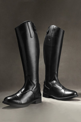 Kelso Womens Leather Zip Riding Boots - Black