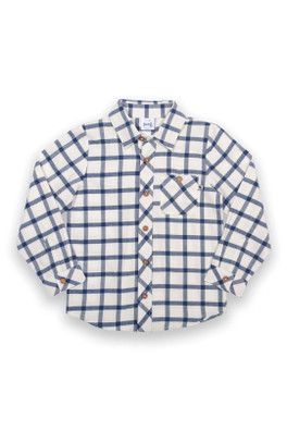 Baby/Kids 100% Organic Cotton Shirt - Cream Check
