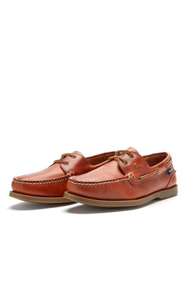 The Deck II G2 Mens Premium Leather Boat Shoes - Chestnut