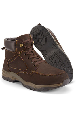 Brentford Mens Leather Lace Up Boots - Brown