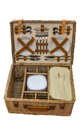 Blenheim Deluxe Fitted Picnic Basket - Brown