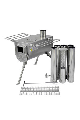 Woodlander Medium Camping Stove - Silver