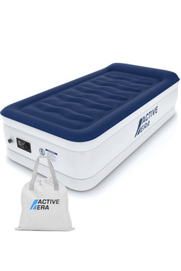 Single Comfort Plus Air Bed - White & Blue