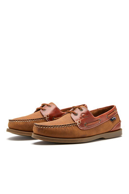 Bermuda II G2 Mens Leather Boat Shoes - Walnut/Seahorse