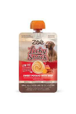 Zoe Licky Snack Dog Treat Paste 85g - Beef - Orange