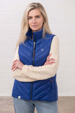 Laurel Womens Padded Gilet - Indigo