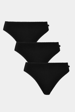 Womens 3-Pack High Leg Knickers - Kohl Black