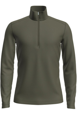 Merino 200 Oasis Mens Half Zip Base Layer - Loden Olive Green