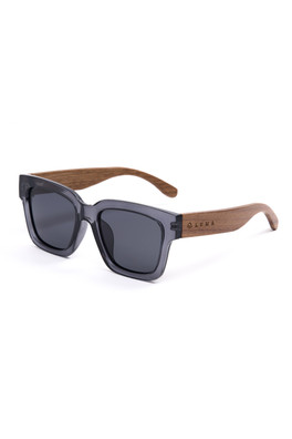 Polzeath Polarised Wood Large Unisex Sunglasses - Smoke