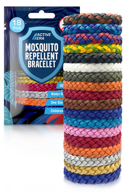Mosquito Repellent Bands 18 Pack - Assorted Colours