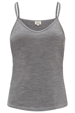 Womens Merino Cami - Grey Marle