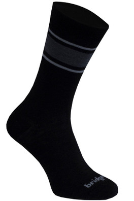 Ultra-Light Mens Merino Performance Liner Socks - Black/Light Grey