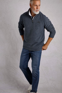 Newark Mens 1/4 Zip Grid Fleece - Navy