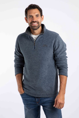 Newark Mens 1/4 Zip Grid Fleece - Navy