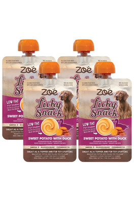 Zoe Licky Snack Dog Treat Paste 85g - Duck - Orange