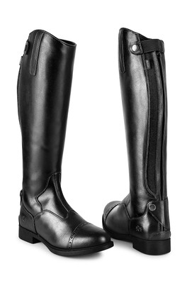 Kelso Womens Wide Fit Leather Zip Riding Boots - Black