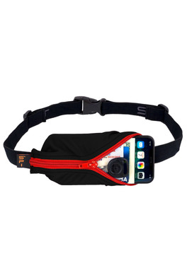 Large Pocket Running Belt - Black/Red