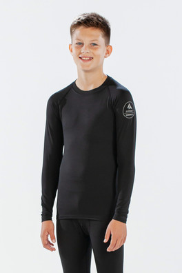Bodyfit Kids CarbonDri® Crew Neck Base Layer - Black