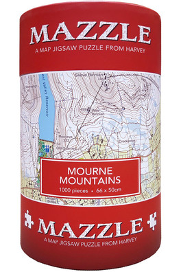 Map Jigsaw Puzzle Mourne Mountains - 1000 piece