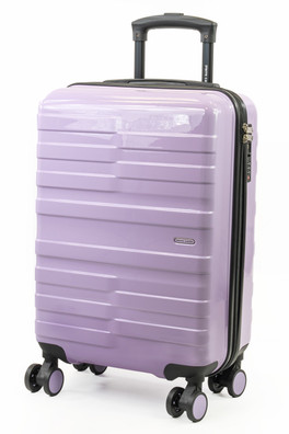 Provence Cabin Suitcases Hard 8 Wheel TSA Luggage - Purple