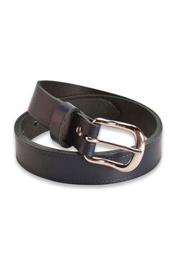 Mens Leather Belt 1" Width - Navy