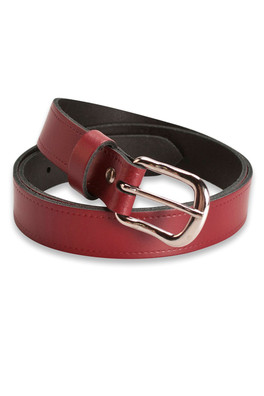 Mens Leather Belt 1" Width - Red