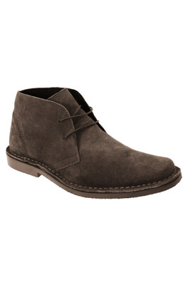 Mens Suede Classic Desert Boots - Dark Brown