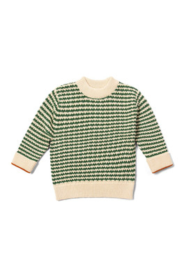Stripe Kids 100% Organic Cotton Jumper - Green