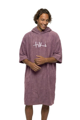 Adults Hooded Change Robe Unisex - Mauve