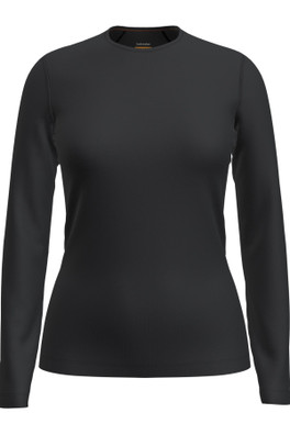 Merino 200 Oasis Womens L/Sleeve Crew Base Layer - Black