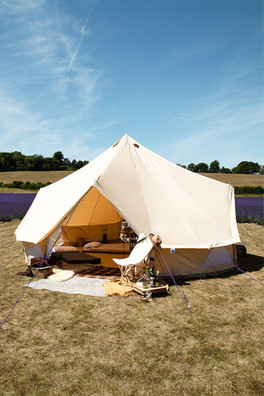 6m Bell Tent Quad Door Canvas 285gsm - Sandstone