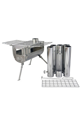 Woodlander Large Double-View Stove - Silver