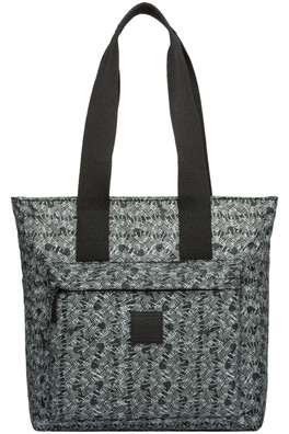 Kaillie Line Print Twin Strap Tote - Black