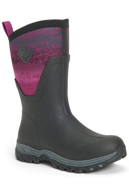 Arctic Sport Womans Mid Wellington Boots - Black/Magenta