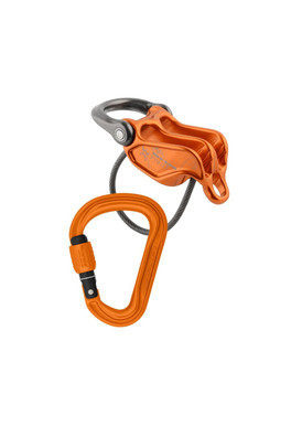 Pivot Belay Device And Karabiner Set - Orange