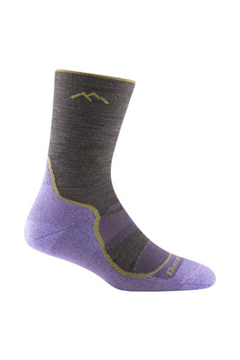 Ladies Micro Crew Lightweight Hiking Merino Socks - Taupe