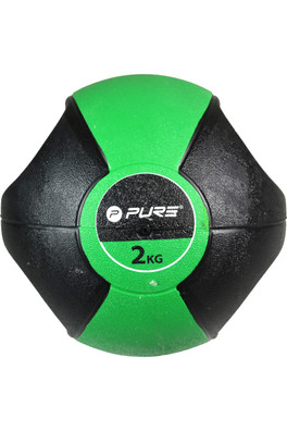 2kg Medicine Ball with Handles - Green/Black