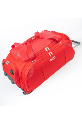 Quest 95.3L Wheeled Holdall Roller Duffle Bag - Red